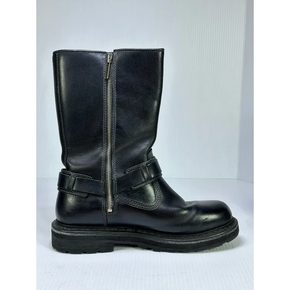 Harley-Davidson Mens Black Leather Harness Biker Boots 95143 Size 10